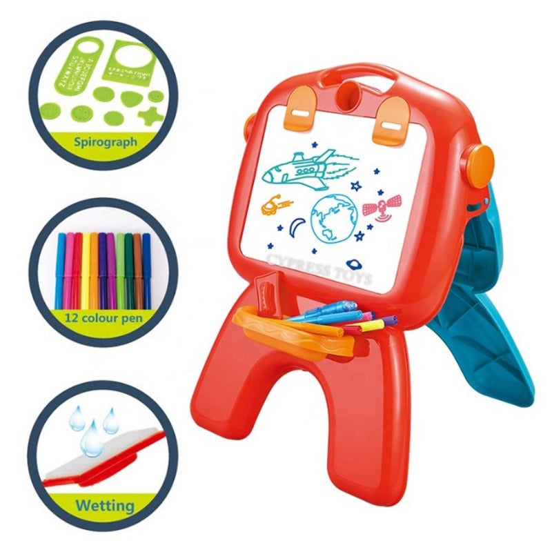 3-in-1 Kids Drawing & Learning Board with Projector