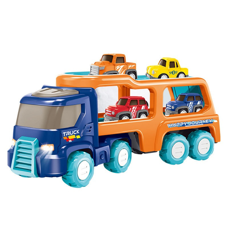 Colorful Cute Pull Back Trucks Toddler Toys Car with Lights & Music For Kids
