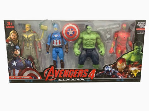 Colorful Justice Avengers Super Heroes 4-in-1 Action Figure Toy for Kids
