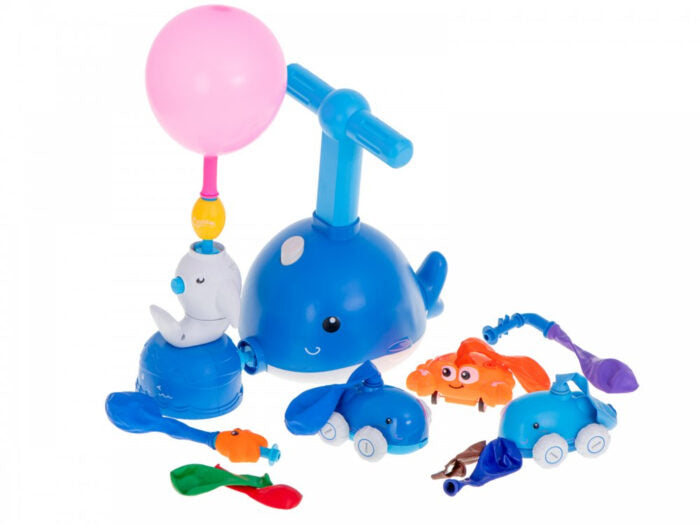 Dolphin Balloon launcher and Air Powered Car Toys Set