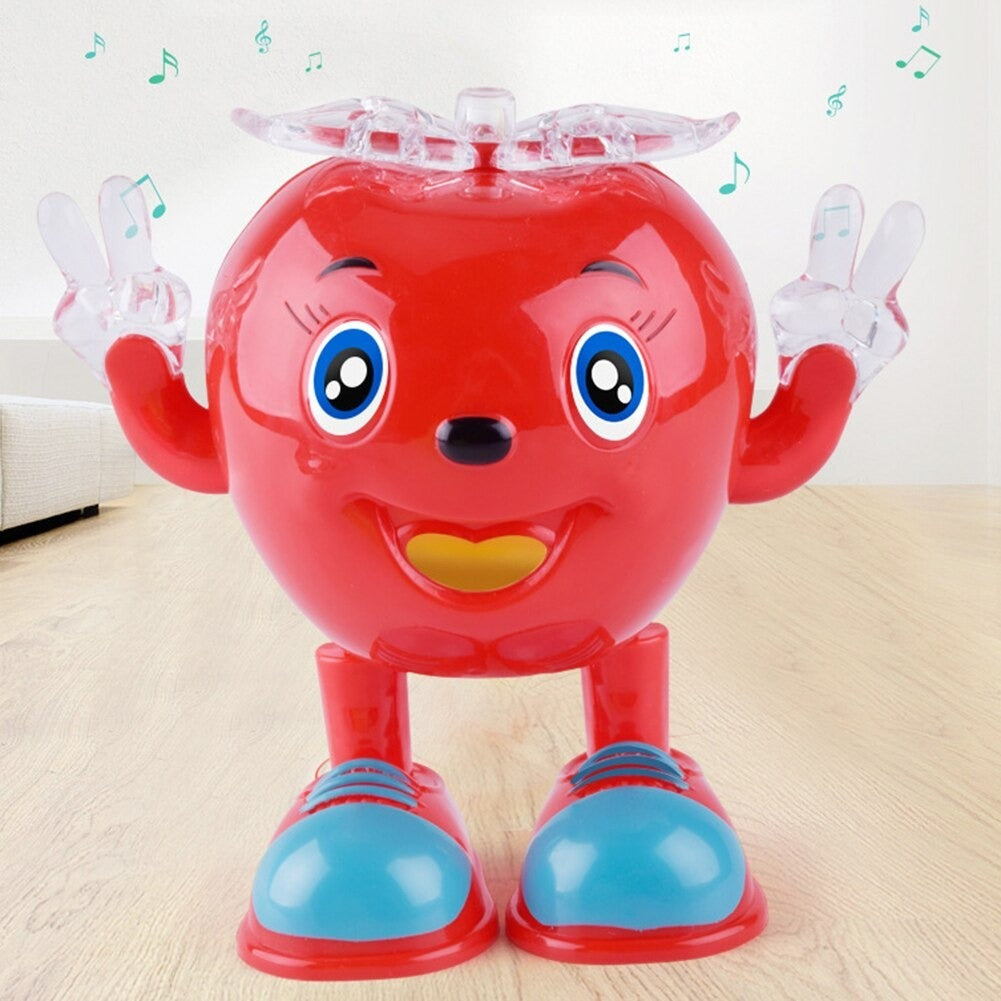 Electric Dancing Apple Battery Operated Baby Vocal Toys With Lighting Swing Toy