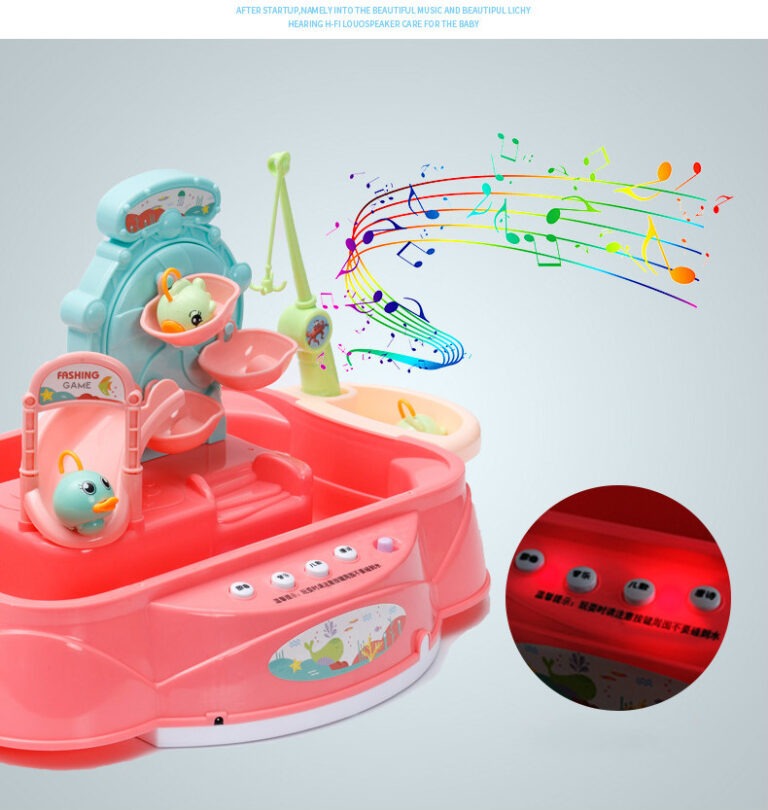 Fishing Kids Rotating Fish Game Plastic Parent-Child Interactive Table Games Hand-Eye Coordination Toys