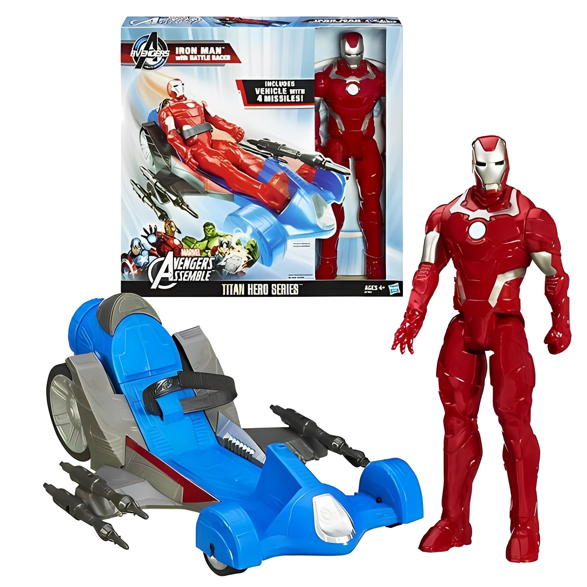 Hasbro Avengers Assemble Iron Man Action Figure Battle Racer Toy