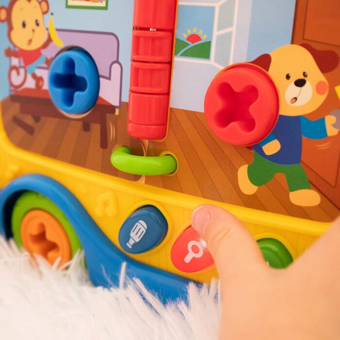 Interactive Tool Truck Toys with 3 Play Modes, Light Up Buttons and Music for Kids