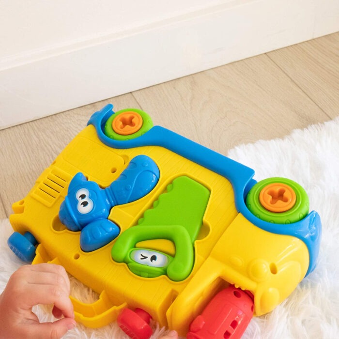 Interactive Tool Truck Toys with 3 Play Modes, Light Up Buttons and Music for Kids
