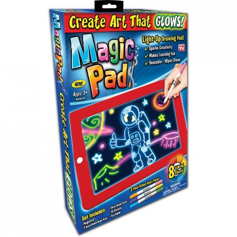 Kids 3D Magic Pad LED Writing Magic Board With Pen Brush