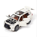 Lexus LX570 Alloy Pull Back Model Diecast Metal Vehicles with Sound Light & 6 Open Doors Car