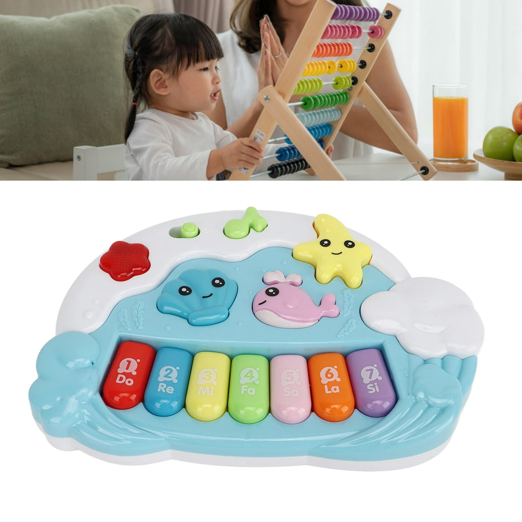 Multifunctional Symphony 12-Key Electronic Musical Sea Animal Keyboard Piano With Light And Music