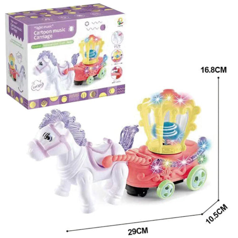 Musical Spin & Glow Carriage Toy With Lights And Melodies