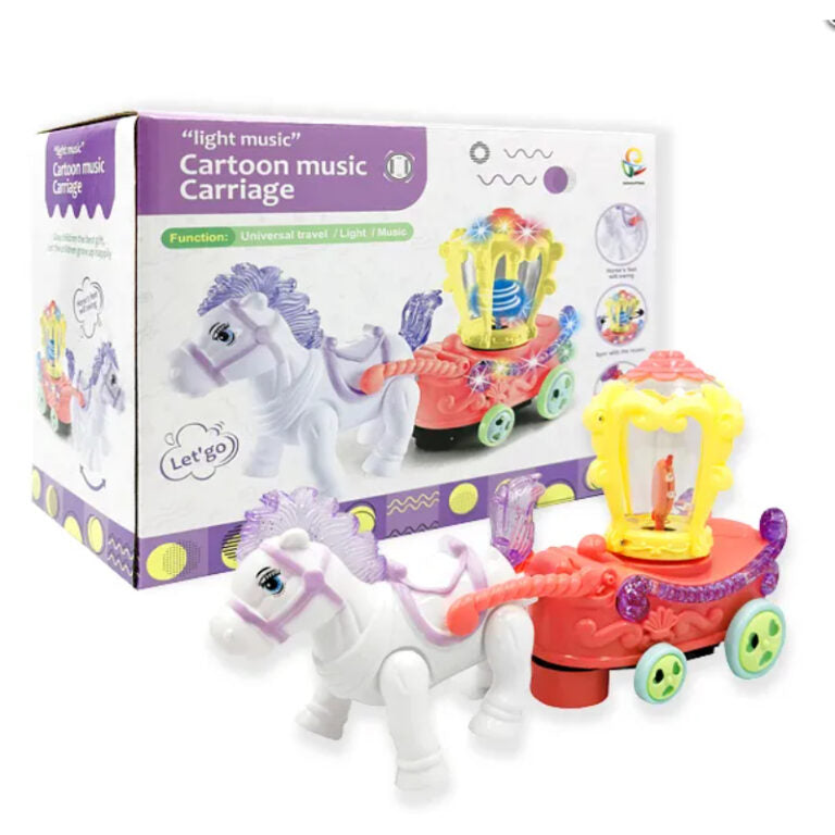 Musical Spin & Glow Carriage Toy With Lights And Melodies