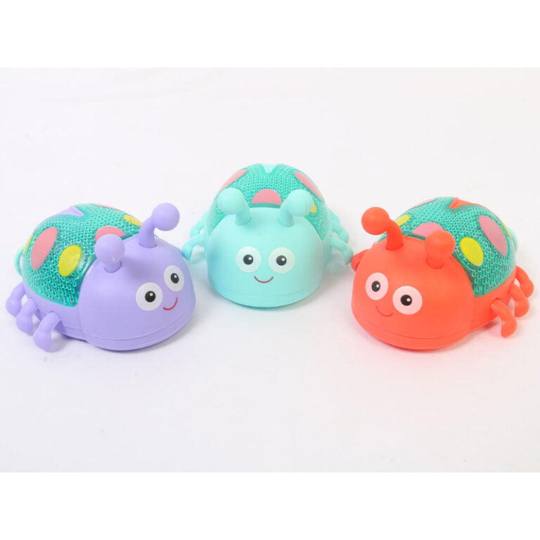 Pack Of 2 Luminescent Ladybug Charming Wind-Up Toys With Magical Lights