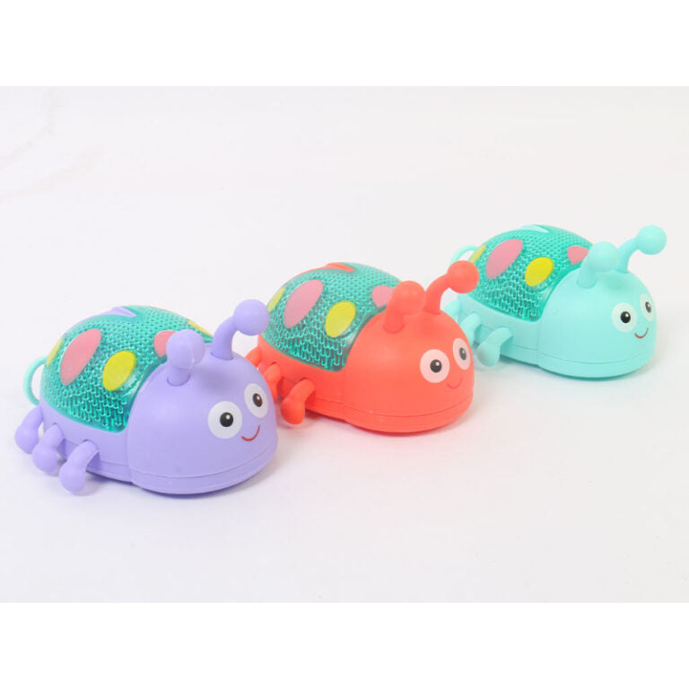 Pack Of 2 Luminescent Ladybug Charming Wind-Up Toys With Magical Lights