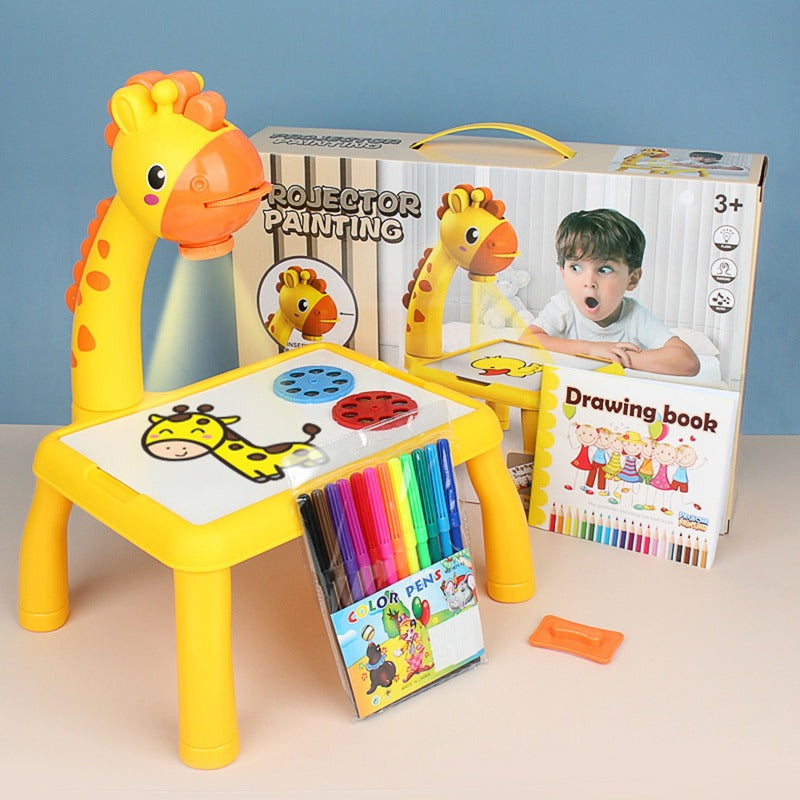 Projector Painting Desk Drawing Board Table With Projection Function Educational Toy For Kids