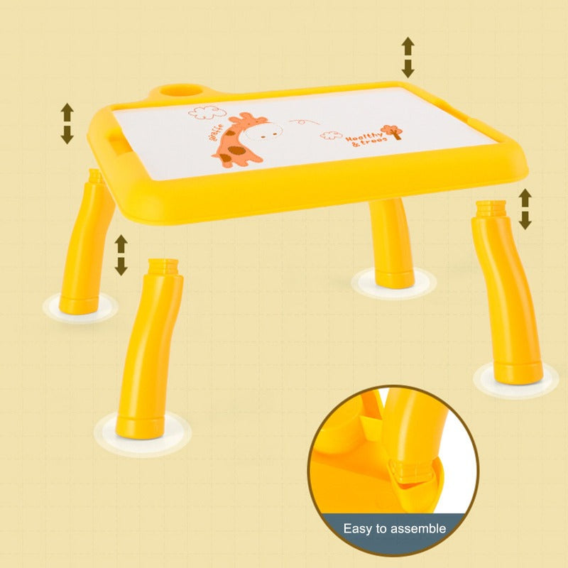 Projector Painting Desk Drawing Board Table With Projection Function Educational Toy For Kids