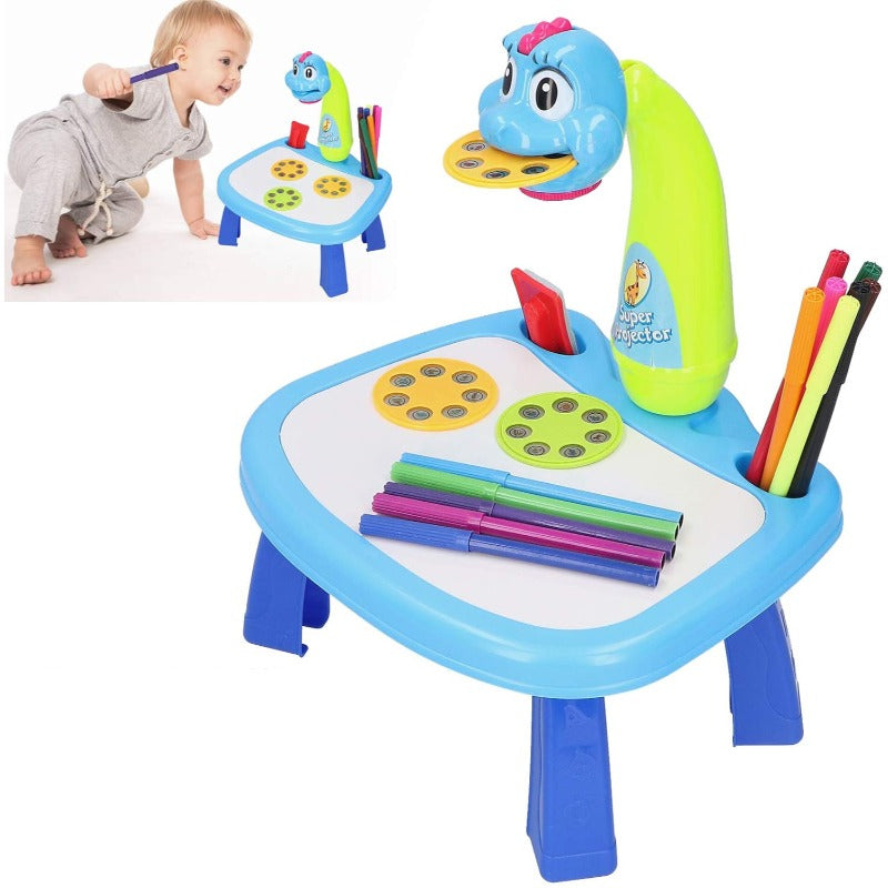 Projector Painting Desk Drawing Board Table With Projection Function Educational Toy For Kids