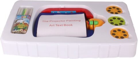 Projector Painting Activity Toy Learning Kit With Changeable Slides And 21 Shades Paper Book
