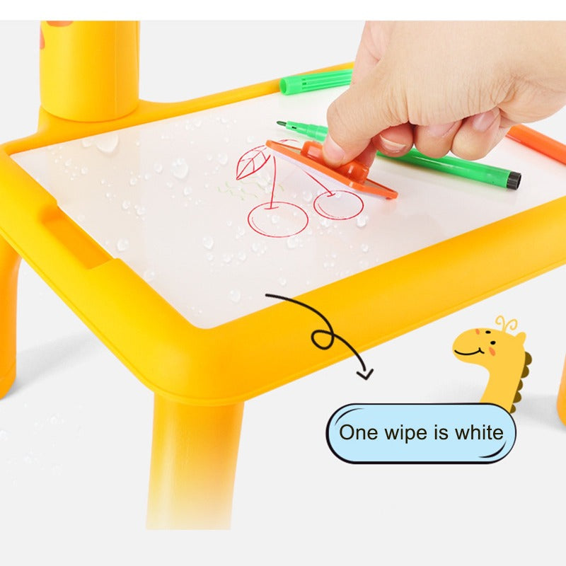 Projector Painting Desk Drawing Board Table With Projection Function Educational Toy For Kids