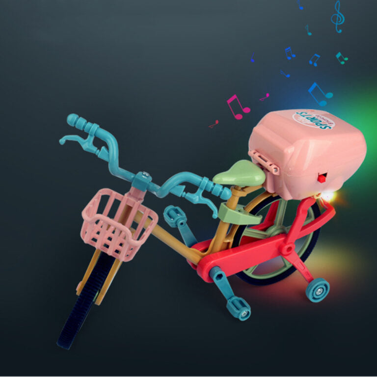 Simulation Glowing Electric Bike Toy With Dynamic Music And Self Driving Feature