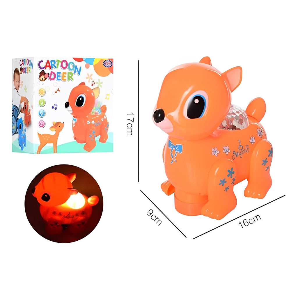 Sparkle Adventure Walking Deer Toy With Light And Sound Fun