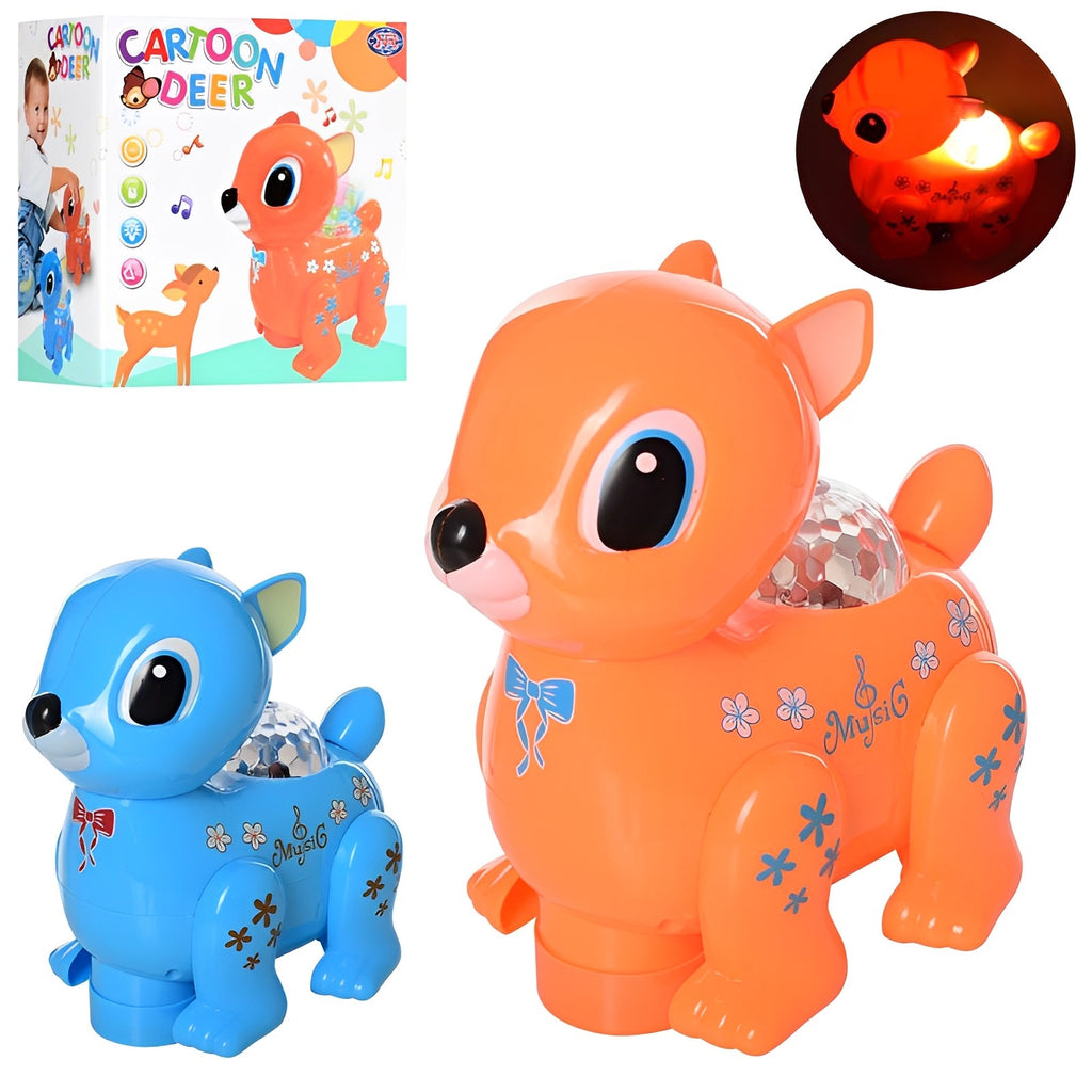 Sparkle Adventure Walking Deer Toy With Light And Sound Fun