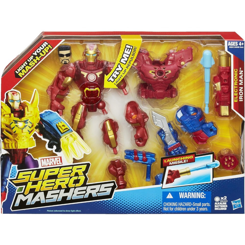 Superhero Mashers Electronic Iron Man Assemble Figure Toy