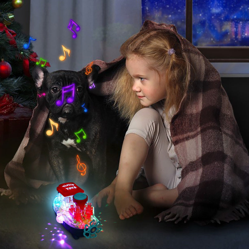 Underwater Symphony Transparent Musical Land Ship Toy With Dazzling Lights