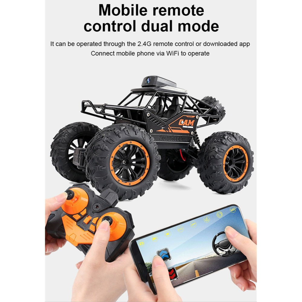 WIFI Control RC Car 1:18 2.4Ghz 2WD Alloy Radio Control FPV Off-Road Vehicles RTR Model Toy