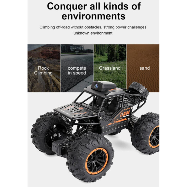 WIFI Control RC Car 1:18 2.4Ghz 2WD Alloy Radio Control FPV Off-Road Vehicles RTR Model Toy